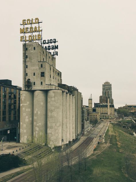 Gold Medal Flour Sign from the Guthrie Theater, Minneapolis 4/27/19 Scene Culture, Guthrie Theater, Gold Medal, Willis Tower, Minneapolis, New York Skyline, Minnesota, Flour, Theater