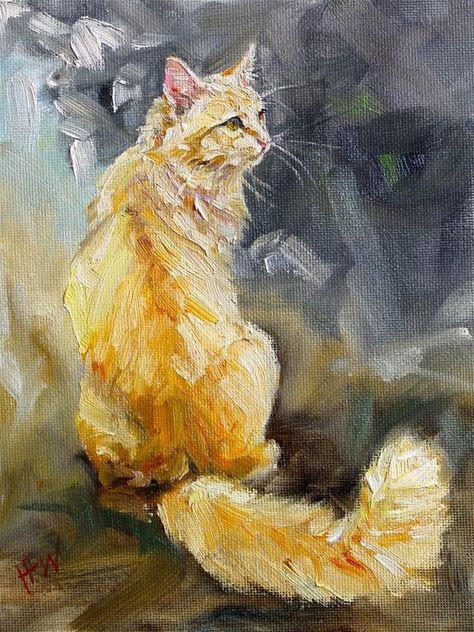 Cat Portrait Painting, Cats Art Drawing, Cat Paintings, Cat Art Illustration, Everyday Art, Cats Artists, Soyut Sanat Tabloları, Cat Artwork, Watercolor Cat