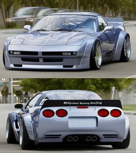 Corvette C4 Zr1, Replica Cars, Corvette C4, Corvette C5, Classic Corvette, Wide Body Kits, Custom Muscle Cars, Corvette Stingray, Chevy Corvette