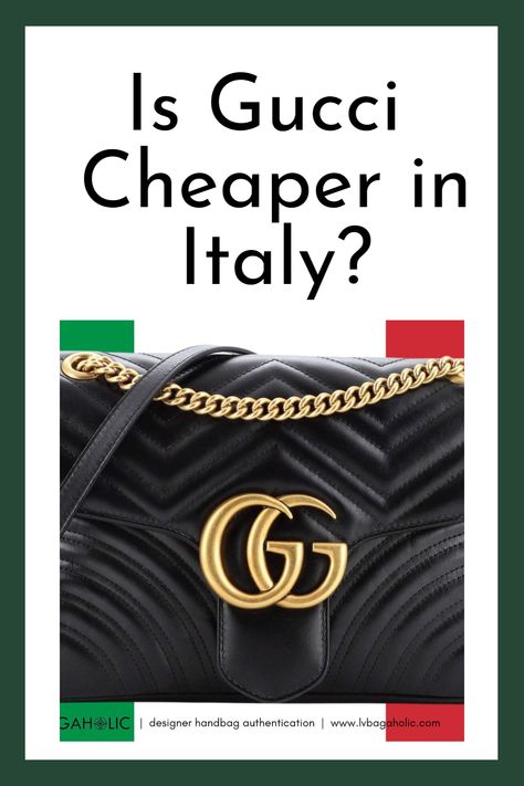 Explore the allure of luxury fashion shopping in Italy as we delve into the often-asked question, "Is Gucci really cheaper in Italy?" Join us on this exciting price comparison journey, peppered with styling tips, firsthand shopping experiences, and remarkable Italian vistas. Your dream Gucci purchase might be just a click away! #gucci #womensstyle #bags Popular Designer Bags, Gucci Bags Outlet, Gucci Shopping Bag, Gucci Handbags Outlet, Gucci Outlet, Gucci Marmont Bag, Shopping In Italy, Luxury Bags Collection, Best Designer Bags