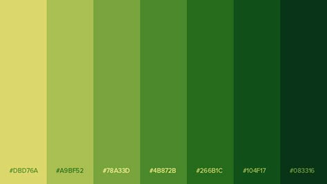 Green Gradient Palette, Green Pubmat, Green Shades Colour Palettes, Gradient Color Design, Flat Color Palette, Desain Editorial, Color Design Inspiration, Hex Color Palette, Palette Art