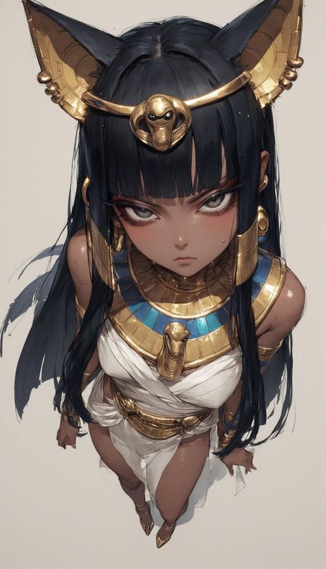 Gold Character Art, Cool Female Character Designs, Cute Female Character Design, Asian Female Character Design, Female Concept Art, Painter Character, Mask Concept Art, Character Design Cute, Head Rotation