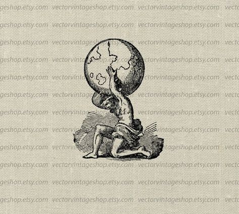 atlas greek mythology drawing - Google Search Ancient Art Tattoo, Simple Tattoos For Guys, Canvas Bag Design, Weight Of The World, Ancient Myths, Illustration Vintage, Greek Art, Greek Myths, Art Download