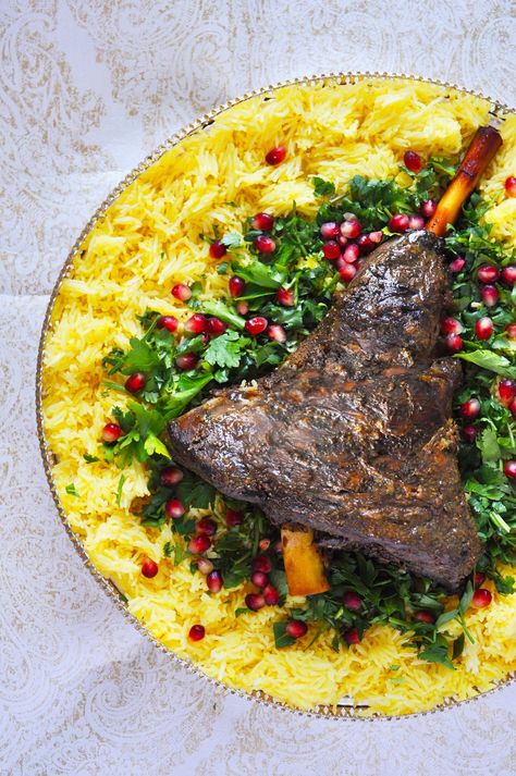 Omani Shuwa  | Dine with Dina Slow Roast Lamb, Middle East Recipes, Spiced Rice, Slow Cooked Lamb, Lamb Dishes, National Dish, Garlic Pasta, Middle Eastern Recipes, Family Favorite Meals