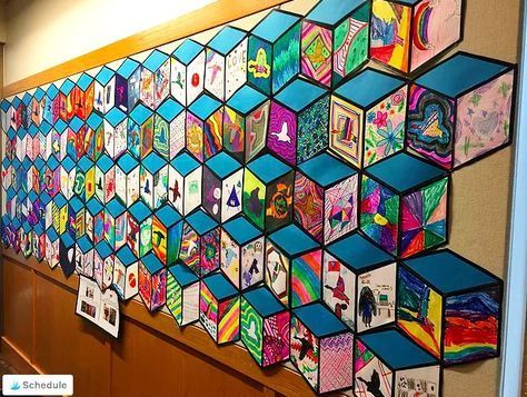 معرض فني, Classe D'art, Group Art Projects, Collaborative Art Projects, Middle School Art Projects, Classroom Art Projects, Blog Art, Ecole Art, Kunst Inspiration