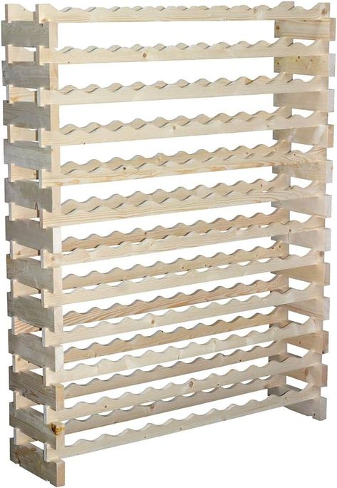 Amazon.com: Stackable Modular Wine Rack Freestanding Storage Stand Display Shelves, Thick Wood Natural 12 X 12 Rows 144 Slots : Home & Kitchen Wooden Wine Holder, Wine Cellar Racks, Countertop Wine Rack, Stackable Wine Racks, Home Wine Cellars, Table Top Wine Rack, Wine Stand, Freestanding Storage, Wine Rack Storage