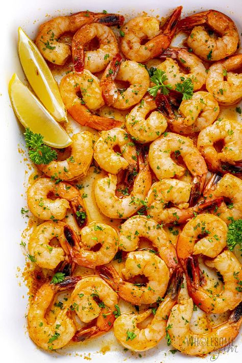 How To Cook Shrimp In The Oven, Shrimp Baked In Oven, Baked Shrimp Recipes Oven, Baked Prawns Recipe, Oven Baked Shrimp Recipes, Oven Shrimp Recipes, Shrimp Butter, Oven Baked Shrimp, Easy Baked Shrimp