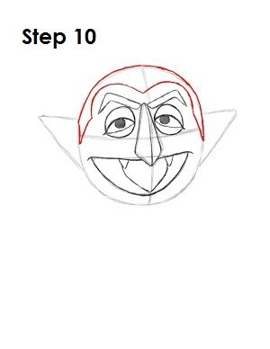 How to Draw The Count Step 10 How To Draw Muppets, Sesame Street The Count, Draw Two, The Count, Learn How To Draw, Monster Cookies, Learn To Draw, Sesame Street, Drawing Ideas