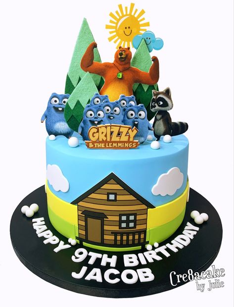 Grizzy And The Lemmings Birthday Theme, Grizzy And The Lemmings Cake, Grizzly And The Lemmings, Paw Patrol Birthday Party Cake, Grizzy And The Lemmings, 5th Birthday Cake, 4th Birthday Cakes, Paw Patrol Birthday Party, Baby Facts