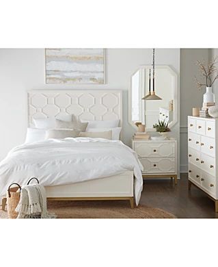 White Furniture Bedroom, Chelsea Bedroom, Pc Bedroom, California King Bedroom Sets, White Bedroom Set, Bed Inspo, Dresser Nightstand, Nightstand Dresser, Bed Nightstand