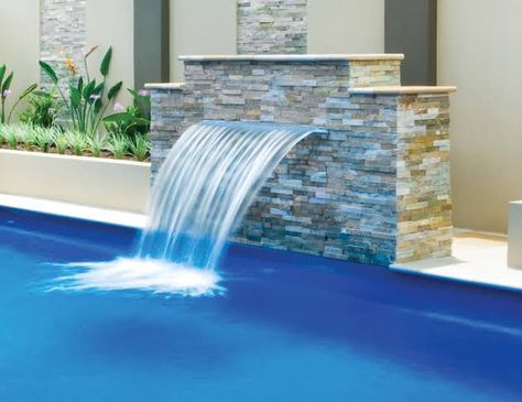 Pools Australia, Unique Pools, Pool Features, Water Feature Wall, Pools Backyard Inground, Leisure Pools, Pool Umbrellas, Pool Water Features, Swimming Pool Accessories