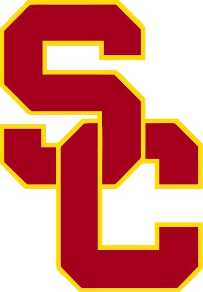 Interlocking SC logo Usc Logo, Trojans Logo, Football Vinyl Decal, College Football Logos, Usc Trojans Logo, Usc Basketball, Usc Trojans Football, Basketball Shorts Girls, Trojans Football