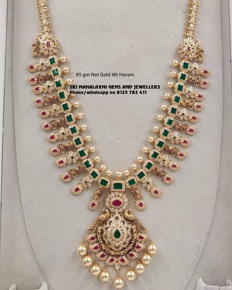 Indian Gold Haram Designs, Neck Sets Jewellery Gold Latest, 3 In 1 Haram Designs, Ramparivar Haram Designs, Chain With Pendant Gold, 50grams Gold Haram, Gold Chain Design For Men, 40grams Gold Haram, Pearl Haram