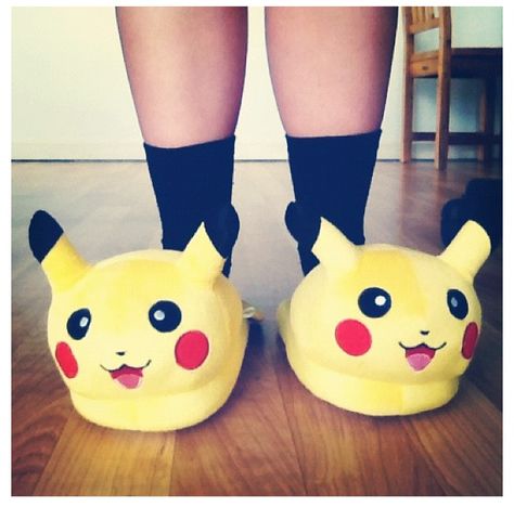 I want these so bad.. #pikachu #slippers ^.^ Anime Slippers, Pikachu Slippers, Pikachu Pajamas, Pikachu Backpack, Pokemon Socks, Pikachu, I Want, Slippers, Clothes