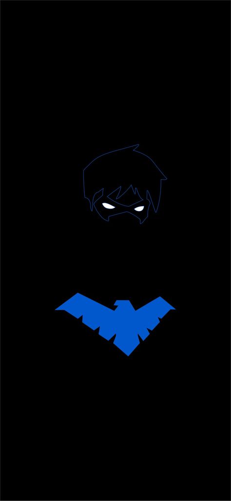 Nightwing Profile Picture, Nightwing Art Drawings, Nightwing Symbol Wallpaper, Nightwing Logo Wallpapers, Titans Nightwing Wallpaper, Nightwing Background, Nightwing Aesthetic Wallpaper, Night Wing Wallpaper, Nightwing Wallpaper Iphone