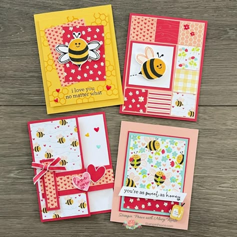 Su Bee Mine, Su Bee My Valentine, Stampin Up Bee Mine Suite, Stampin Up Bee Mine, Bee Mine Stampin Up Cards, Stampin Up Bee My Valentine, Bee My Valentine Stampin Up Cards, Bee Valentines Cards, Bee My Valentine