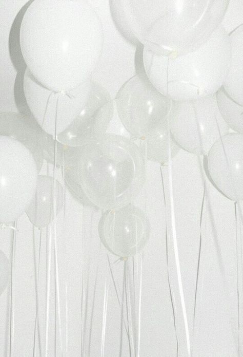 Balloons, Birthday, White