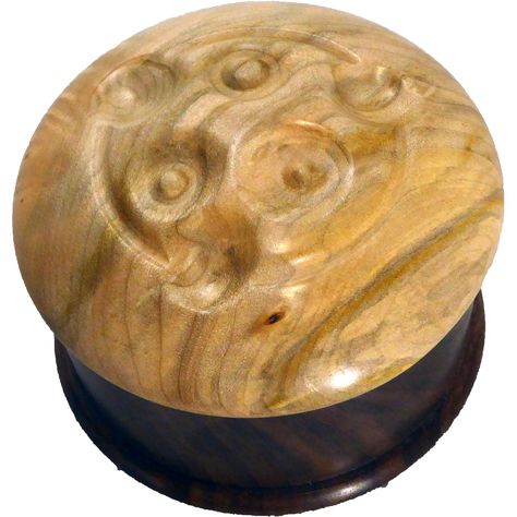 The unique featured lid adds life to the walnut and poplar cross grain box. Watch the woodturning video here. Woodturning Videos, Woodworking Plan, But Why, Woodturning, Wood Turning, Walnut, Grain, Woodworking, Dress Up