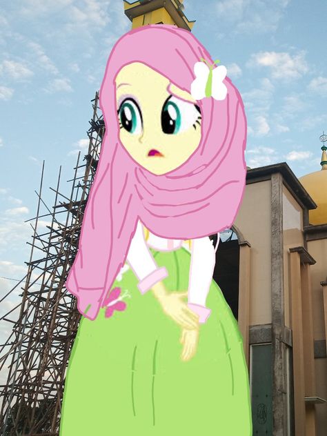 Hijab Fluttershy, Fluttershy Hijab, Fluttershy, Princess Peach, Mario Characters, Disney Princess, Disney Characters, Disney, Fictional Characters