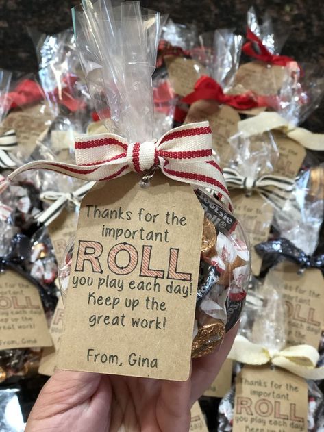 Thankful Appreciation Gifts, Gifts For Coworkers Appreciation, Great Job Gifts, Aba Appreciation Week, Christmas Gift For Team At Work, Thank You For The Roll You Play, Secretary Gift Ideas School, Thank Gifts For Coworkers, Labor Day Teacher Gifts