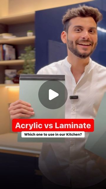 Sourabh Jain | Design Educator on Instagram: "Acrylic vs Laminate, comment for our YOUTUBE detailed video on this topic✅  1️⃣ Style: For a sleek, high-gloss, ultramodern kitchen, acrylic takes the lead. Laminate wins with its unmatched versatility in colors, patterns, and finishes, fitting various styles.  2️⃣ Budget: Acrylic carries a higher price tag 💲. Choose laminate for tighter budget restrictions.  3️⃣ Maintenance: Acrylic’s glossy surface needs more frequent cleaning 🧹 to tackle smudges. Laminate makes life easier with lower maintenance.  4️⃣ Durability: Both stand strong 💪, but laminate tends to have a slight advantage in resisting everyday chips and wear.  5️⃣ Sunlight Exposure:  Intense sun ☀️? Laminate fares better, as acrylic can fade over time.  Kitchen, kitchendesign, modu High Gloss Laminate Kitchen, Kitchen Glossy Laminate, Matt Laminate Kitchen, Kichen Desine Laminate, Laminate Design Patterns, Acrylic Laminate Kitchen, Acrylic Laminate, Kitchen Colour Combination Ideas, White Acrylic Sheet