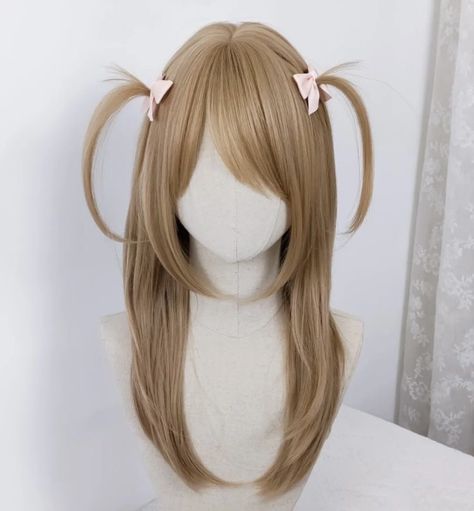 Kawaiicore Hairstyles, Shoujo Hairstyles, Cutecore Hairstyles, Hairstyles Kawaii, Coquette Hair, Hairstyle Examples, Cute Simple Hairstyles, Kawaii Hairstyles, Pigtail Hairstyles