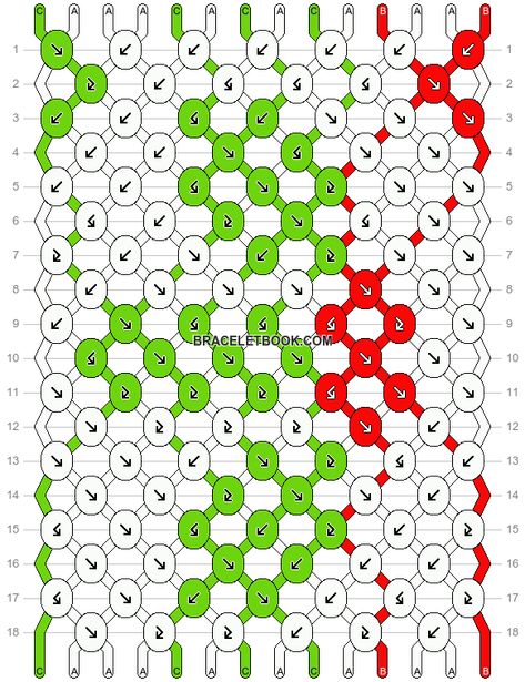 Normal pattern #161312 | BraceletBook Winter Garland, Handmade Friendship Bracelets, December Holidays, Friendship Bracelet Patterns, Bracelet Patterns, Friendship Bracelet, Friendship Bracelets, Bracelet, Pattern