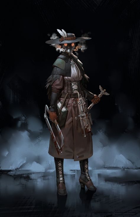 Dishonored, Dungeons And Dragons Characters, Plague Doctor, Dnd Art, Wow Art, Arte Horror, Fantasy Inspiration, Character Design References, Dieselpunk