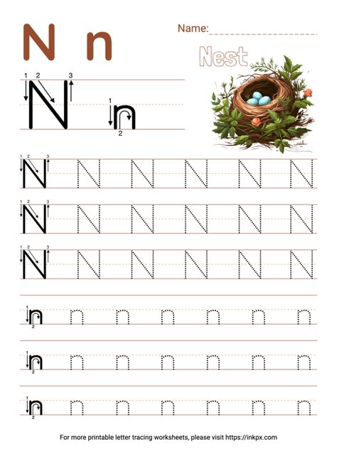 Handwriting Paper Kindergarten, Letter N Worksheet, Tracing Alphabet Letters, Kindergarten Writing Paper, Line Tracing Worksheets, Smart Goals Template, Tracing Worksheets Free, Shape Tracing Worksheets, Sign Up Sheets