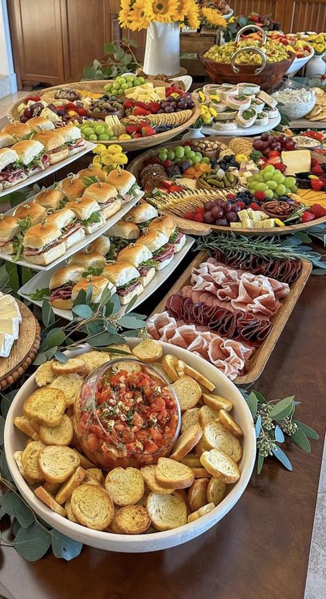 Birthday Canape Ideas, Grazing Party Food, 80 Person Grazing Table, Appetizer Cocktail Party, How To Display Shrimp Cocktail, Charcuterie Tables Ideas, Party Food Layout Display, Birthday Snacks Table, Classy 70s Party