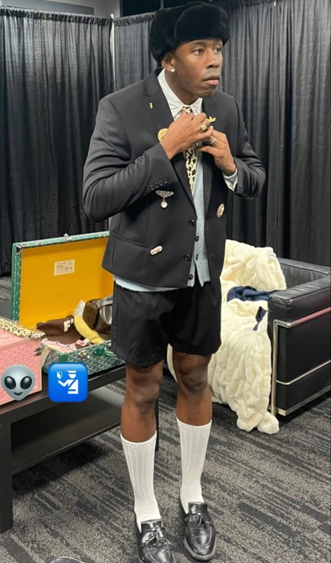 Tyler The Creator Fashion Style, Alternative Prom Outfit Men, Tyler The Creator Style, Tyler The Creator Fashion, Tyler The Creator Outfits, Tyler The Creator Wallpaper, Meow Wolf, Basketball Photography, Odd Future