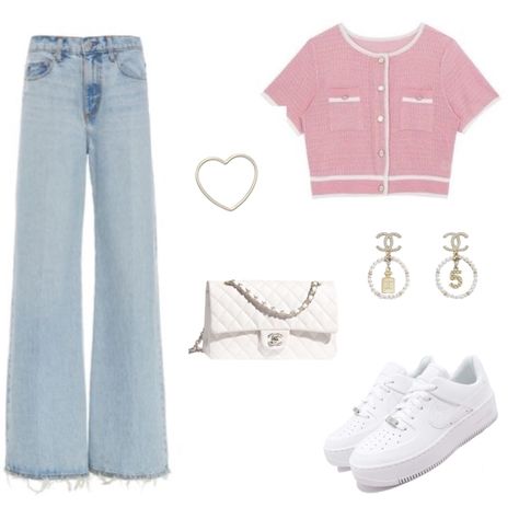 Chanel Airport Outfit, Pink Chanel Outfit, Chanel Airport, Daily Fits, Outfit Designer, Girly Style Outfits, Kawaii Outfit, Chanel Woc, Chanel Outfit