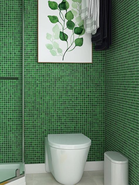 This makes them suitable for use in any location, whether it's a kitchen backsplash, bathroom wall, or pool area. With their vibrant green hue and high-quality construction, these mosaic tiles are the perfect choice for adding a touch of elegance and style to any environment. #mosaic #glasstilebacksplash #floortiles #glassmosaictiles #bathroomtiledesign #floortile #glasstilemosaic #showertileideas #glassmosaictile #glass #mosaico #showertiledesign #showertilesideas #bathroomtilesideas #wallti... Backsplash Bathroom Wall, Glass Tile Backsplash, Backsplash Bathroom, Bathroom Tile Designs, Shower Tile Designs, Glass Mosaic Tiles, Vibrant Green, Pool Area, Shower Tile