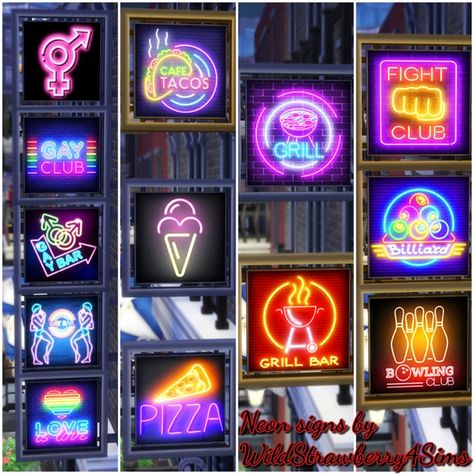 Sims 4 Bar Cc Patreon, Ts4 Club Cc, Sims 4 Cc Signs, Sims 4 Signs, Bar Cc Sims 4, Sims 4 Neon Cc, Sims 4 Neon Signs, Sims 4 Neon Lights Cc, Ts4 Cyberpunk