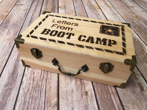 Chuck Box Plans, Military Letters, Military Box, Custom Wood Boxes, Irish Theme, Chuck Box, Army Family, Flag Display, Hand Burn