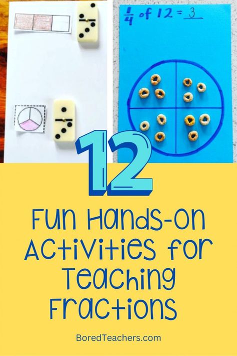 Maths Fractions Activities, Fractions Hands On Activities, Hands On Fraction Activities, Fraction Activities For 2nd Grade, Fractions Craft First Grade, Teaching Fractions 2nd, Hands On Fractions 4th Grade, Hands On Fractions, Fraction Activity For Grade 2