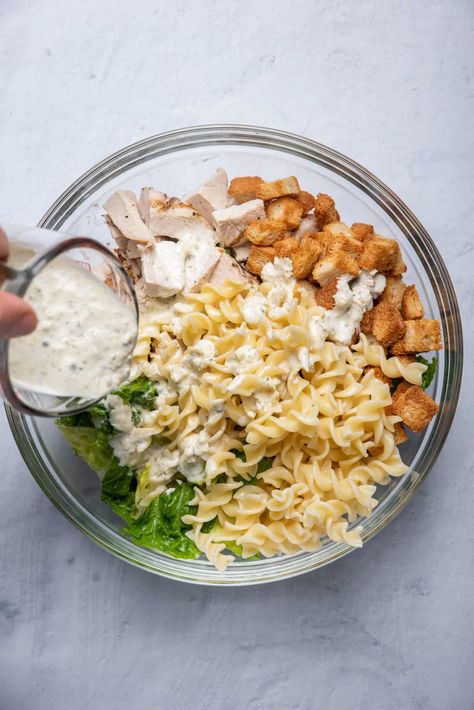 Chicken Caesar Noodle Salad, Chicken Caesar Pasta, Winter Pasta, Country Wedding Gowns, Caesar Pasta Salad, Caesar Pasta, Wedding Dresses Cheap, Chicken Caesar Pasta Salad, Chicken Caesar