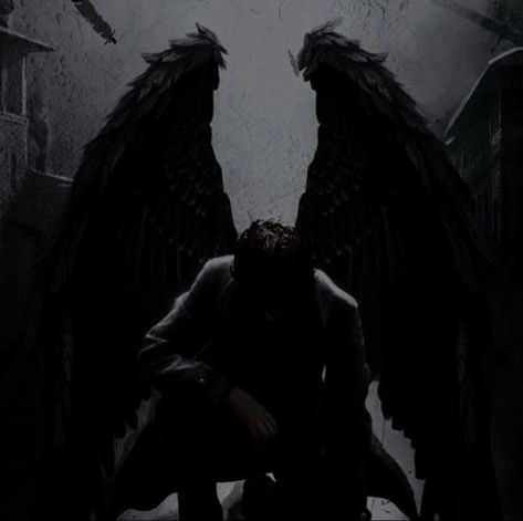 Human Wings, Dark Angel Wings, Fantasy Art Couples, Devil Aesthetic, Male Angel, Dark Wings, Angel Warrior, Angel Aesthetic, Black Wings