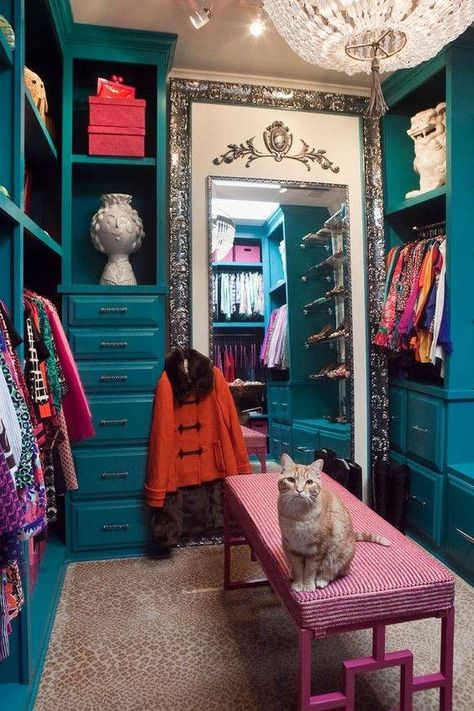 35 spare bedrooms that turned into dream closets | domino | Bloglovin’ Turn Room Into Walk In Closet, Room Into Walk In Closet, Walkin Closets Design, Dressing Pas Cher, Diy Walk In Closet, Dressing Room Closet, Dream Closet Design, Closet Decor, Dream Closets