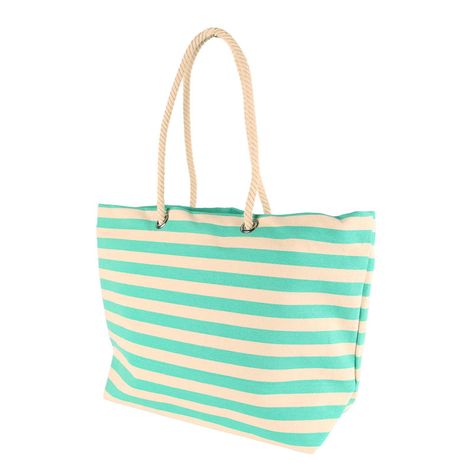 Nicola Spring Large Striped Canvas Tote Beach Bag - 55Cm X 36Cm - Honeycomb | Wayfair.co.uk Canvas Beach Tote, Tote Beach Bag, City Breaks, Picnic In The Park, Kids Lunchbox, Beach Tote Bags, Beach Tote, Toiletry Bags, Large Canvas