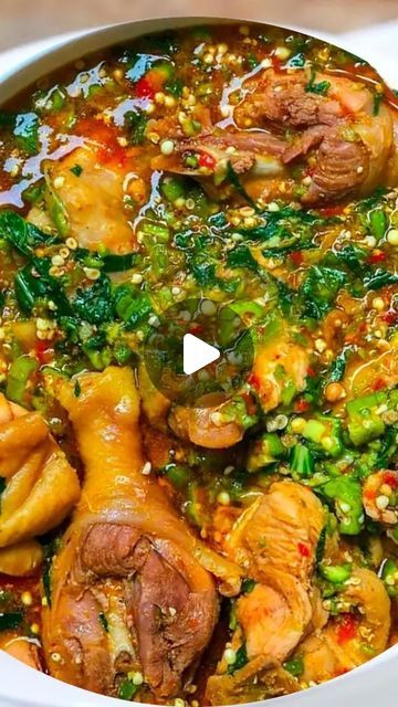 Okra Chicken Recipes, Fresh Okra Recipes, Nigerian Okra Stew, Okra Stew African, Okra Soup Nigerian, Nigerian Okra Soup, Chicken And Okra, Fry Okra, Liberian Okra Stew