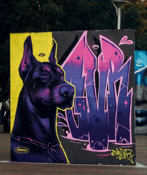 Dog Mural, Graffiti Canvas Art, 2160x3840 Wallpaper, Graffiti Style Art, Graffiti Murals, Graffiti Painting, Tableau Art, Arte Sketchbook, Amazing Art Painting