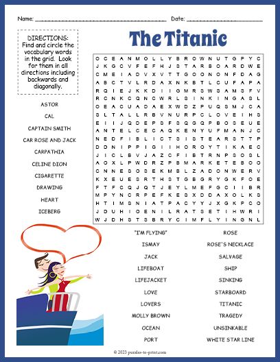 Movie Word Search, The Titanic Movie, Emoji Words, Letras Disney, Puzzle Worksheet, Free Printable Puzzles, Nursing Home Activities, Math Activities For Kids, Free Puzzles