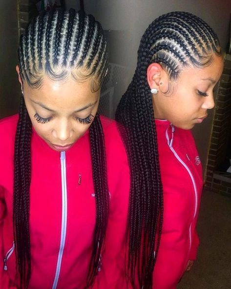 STYLECASTER | Protective Hairstyles to Try | Straight Back Cornrows #braids Straight Back Hairstyles, Long Cornrows, Straight Back Braids, Straight Back Cornrows, Sleek Braid, Hairstyles Straight, Hairstyles Natural, African Hair Braiding Styles, Feed In Braid