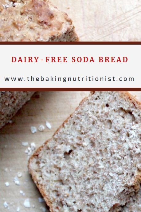 The Baking Nutritionist shares a recipe for dairy-free soda bread. Dairy-Free Brown Soda Bread by The Baking Nutritionist. Irish brown soda bread without milk. Suitable for lactose-free and dairy-free diets. Bread Without Milk, Irish Brown Soda Bread, Brown Soda Bread, Irish Brown Bread, Lactose Free Diet, Dairy Free Diet, Smashed Avocado, Brown Bread, Soda Bread