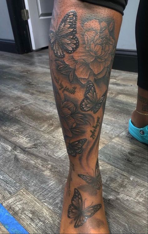 Leg Tattoos Black Women, Tattoo Designs Skull, Tattoo Designs Floral, Tattoo Designs Black And White, Tattoo Designs Watercolor, Tattoo Designs Mandala, Tattoo Designs Traditional, Tattoo Designs Japanese, Tattoo Designs Geometric