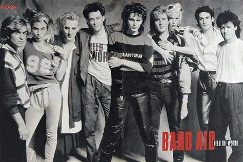 JOHN TAYLOR DAILY Band Aid 1984, Midge Ure, Bob Geldof, Tiger Beat, 80's Music, Simon Le Bon, Newspaper Headlines, 80s Bands, Culture Club