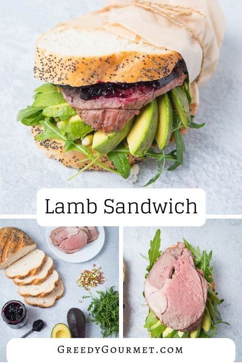 If you've made roast lamb but don't know what to do with the leftovers, then make this easy leftover lamb sandwich recipe. This sandwich is next-level! #lamb #leftovers Yorkshire Pudding Wrap, Leftover Roast Lamb, Best Lamb Recipes, Lamb Sandwich, Sandwich With Avocado, Lamb Burger Recipes, Lunches For Kids, Leftover Lamb, Sandwich Wraps Recipes