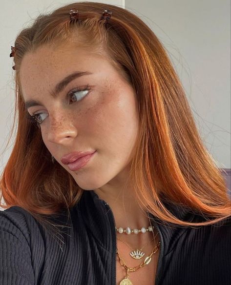 Ginger Copper Hair, Hair 2022, Ginger Hair Color, Clip Hairstyles, Penteado Cabelo Curto, Hairstyle Inspo, Copper Hair, Hair Inspo Color, Ginger Hair