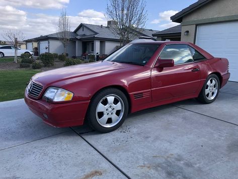 When I need to make a list of cars that are cheap today but will be expensive in the future, this next car is currently at the top of my list. I can't believe that an SL Mercedes that cost almost $100k new a mere 27 years ago would be worth $5k today. Even with the scabby paint, this car is running/driving with only 74k miles and was murderously expensive new..AND not a bad looking car. Get 'em while they are cheap. #German #MercedesBenz #SL500 Sl Mercedes, Mercedes Sl500, Make A List, Interior Work, Lists To Make, Soft Tops, A Bad, The Future, Investment